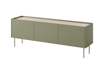 Desin TV-meubel 170 cm met metalen poten - Stil sluitsysteem | Kleur: Olijf/Nagano Eiken