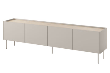 Desin TV-meubel 220 cm met Verborgen Lade en Soft-Close Deuren | Kleur: Cashmere/Nagano Eik