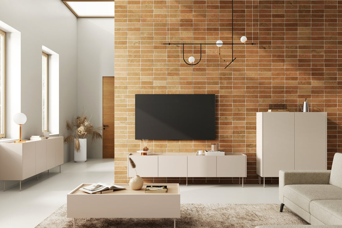 Desin TV-meubel 220 cm met soft-close deuren - Kasjmier | Nagano Eik | Metalen poten
