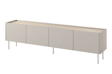 Desin TV-meubel 220 cm met soft-close deuren - Kasjmier | Nagano Eik | Metalen poten