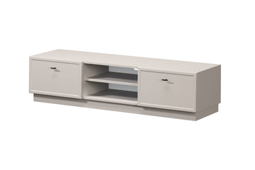 Lorini TV-meubel 150 cm met 2 soft-close lades en zwarte T-bar handgrepen | Kleur: Kasjmier