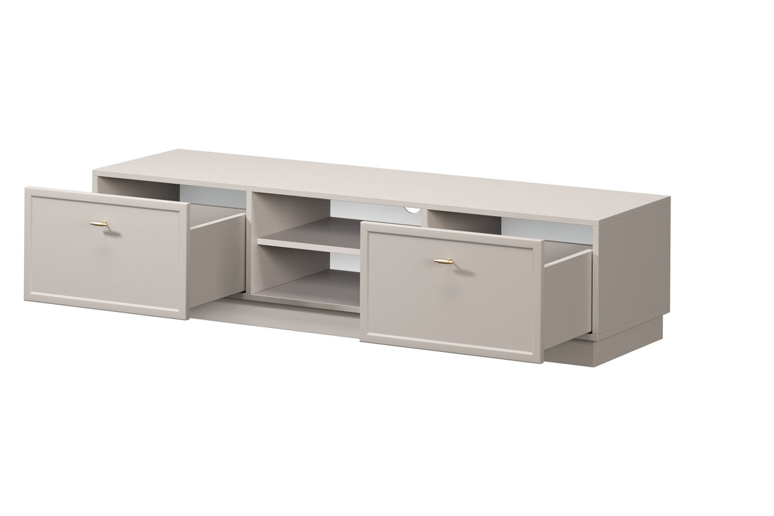 Lorini TV-meubel 150 cm met lades - Kasjmier & gouden handgrepen | Kleur: Kasjmier