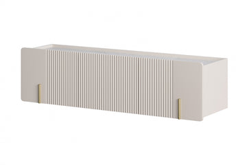 Malmi Hangend TV-meubel 150 cm - Kasjmier frame, Crema Bianca blad & Goud details