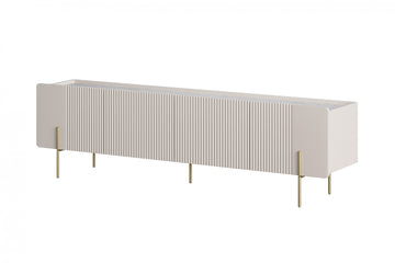 Malmi TV-meubel 200 cm met gouden poten - Kasjmier & Crema Bianca | Kleur: Kasjmier, Crema Bianca,