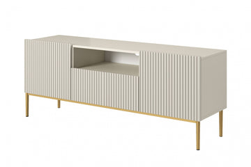 Nicole TV-meubel 150 cm met lade en nis - Kasjmier met gouden poten | Kleur: Kasjmier