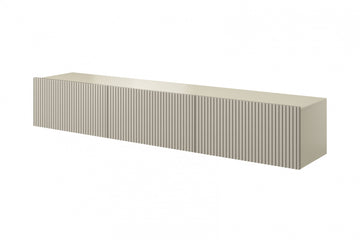 Nicole TV-meubel Hangend 200 cm met Lade en Geribd Front | Kleur: Mat Kasjmier