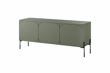 Driedeurs TV-meubel met Verborgen Lade Sonatia – Modern Design | Kleur: Olijf | 154x65x45 cm