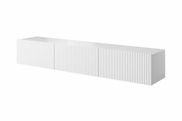 Nicole TV-wandkast 200 cm met lade - Zwevend tv-meubel | Kleur: Wit Mat