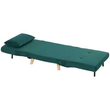 Opvouwbare fauteuil met bedfunctie | Kleur: Groen | Afmetingen: 78x72x79 cm