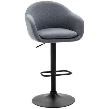 Verstelbare barkruk | Kleur: Donkergrijs | Afmetingen: 54x54x92-112 cm