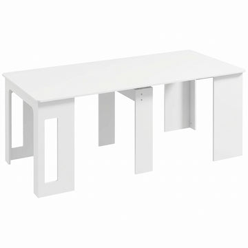 Uitschuifbare eettafel voor 6 personen | Kleur: Wit | Afmetingen: 85x180x75 cm