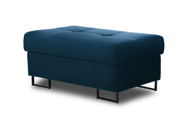 Annabelle gestoffeerde poef met opbergruimte en zwarte poten | Diverse kleuren | 100x45x60 cm