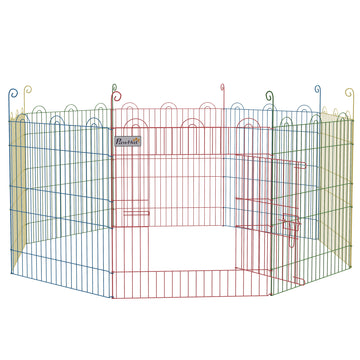 Modulaire puppyren voor kleine dieren | Kleur: Meerkleurig | Afmetingen: 156x156x60 cm