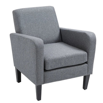 Lichtgrijze fauteuil met armleuningen | Kleur: Lichtgrijs | Afmetingen: 66x72x74 cm