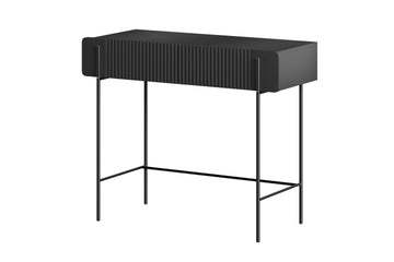 Malmi Kaptafel 100 cm met Lades - Modern Design en Praktisch | Kleur: Mat Zwart | Maat: 100x85x42 cm