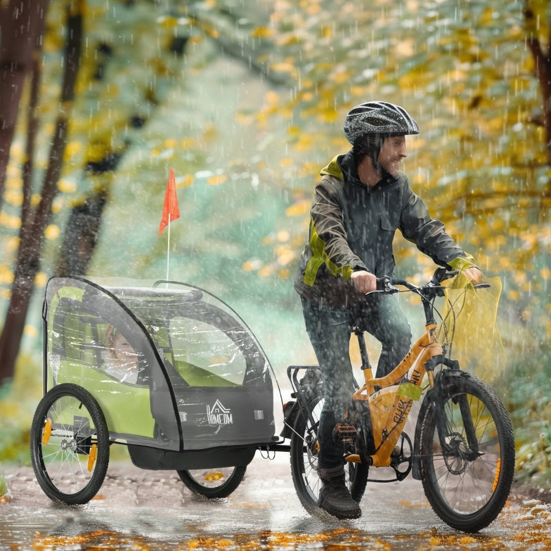 Waterdichte regenhoes voor kinderfietskar | Kleur: Transparant | Afmetingen: 61x76x61 cm