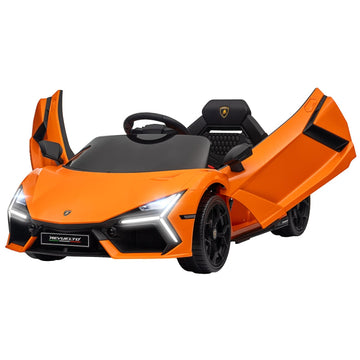 Lamborghini Revuelto 12V elektrische kinderauto | Kleur: Oranje | Afmetingen: 60x105x40 cm