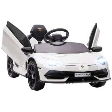 Elektrische kinderauto Lamborghini | Kleur: Wit | Afmetingen: 63x107,5x42 cm