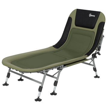 Campingligbed - Verstelbare ligstoel | Kleur: Groen | Afmetingen: 85x200x40-51 cm