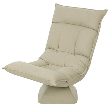 Vloerfauteuil, draaibaar met verstelbare rugleuning | Kleur: Bruin | Afmetingen: 62x70x95 cm