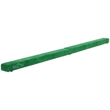 Opvouwbare balansbalk - Turnbalk voor gymnastiek | Kleur: Groen | Afmetingen: 10x210x6.5 cm
