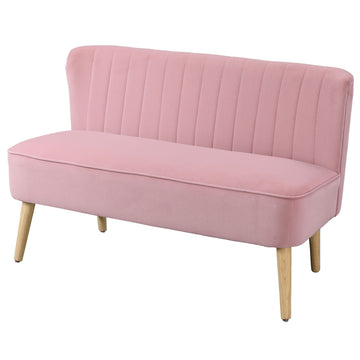 2-zits stoffen bank - Roze | Kleur: Roze | Afmetingen: 117x56,5x77 cm