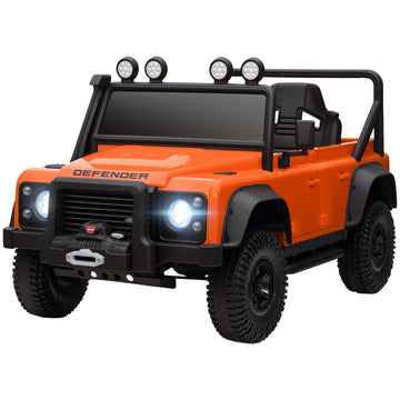 Elektrische kinderauto 12V met afstandsbediening | Kleur: Oranje | Afmetingen: 61x115x61 cm