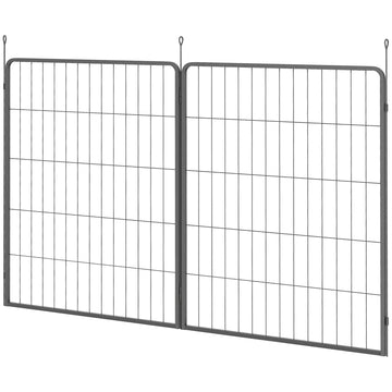 2-delige uitbreidingsset voor hondenren | Kleur: Zwart | Afmetingen: 100x80x1.5 cm