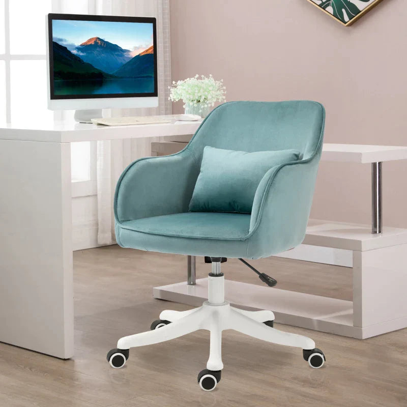 Massage bureaustoel met lendenkussen | Kleur: Groen | Afmetingen: 57x70x78-86 cm