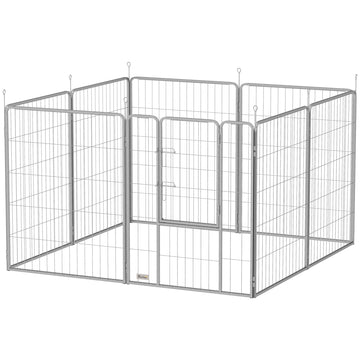 Dierenren voor huisdieren - Opvouwbare ren | Kleur: Zilver | Afmetingen: 160x160x100 cm