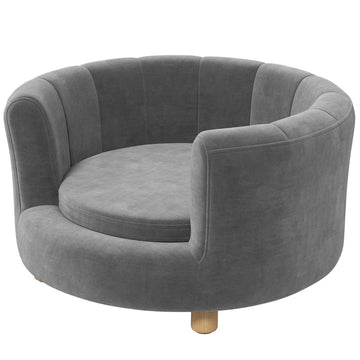 Hondensofa voor kleine honden en katten | Kleur: Grijs | Afmetingen: 64x65x37 cm