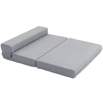 Vloerbank - 2-zits slaapbank | Kleur: Grijs | Afmetingen: 138x80x50 cm