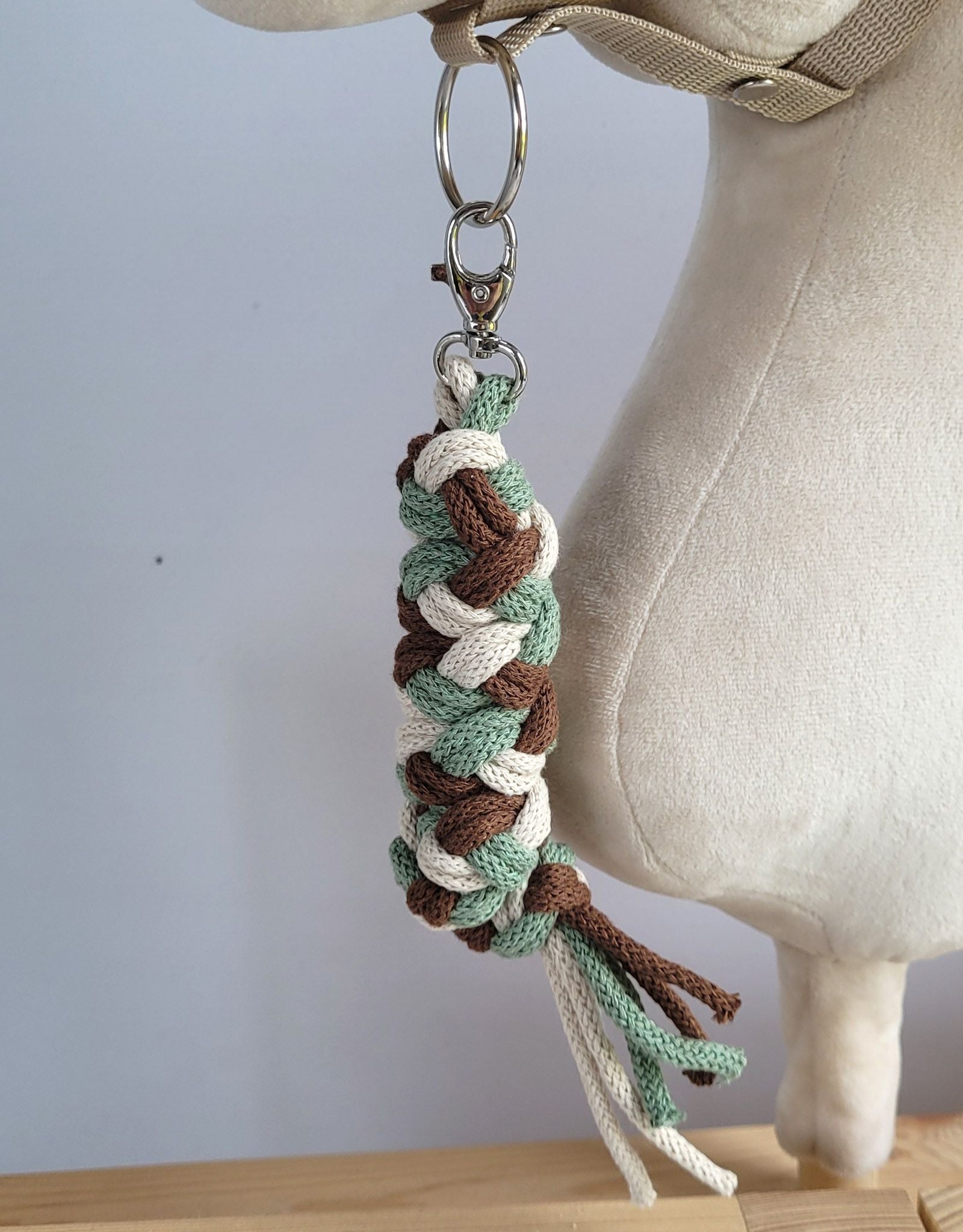 Dubbelkoppel för häst - handgjort koppel - allergivänligt och förhindrar skav