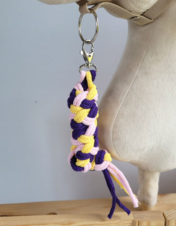 Dubbelflätat koppel Hobby Horse - hästkoppel - slitstarkt och bekvämt bomull - 73 cm