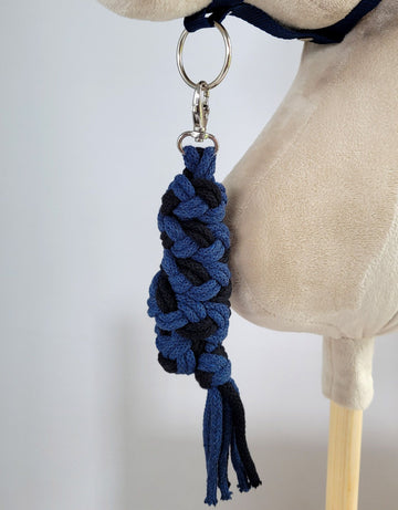 Touw voor hobby paard - leidsel - hypoallergeen & zacht - zwart/donkerblauw - 73 cm