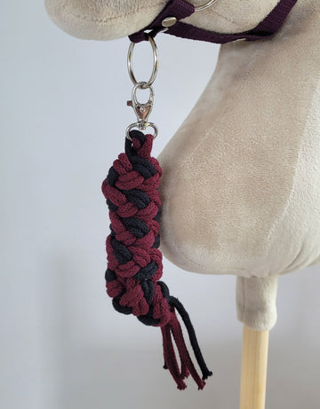 Zweep voor hobby paard - dressuurzweep - hypoallergeen en comfortabele grip, zwart-pruim