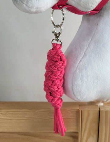Tuig voor hobby paard - halster - comfortabel & allergievrij dubbel katoendraad, donkerroze
