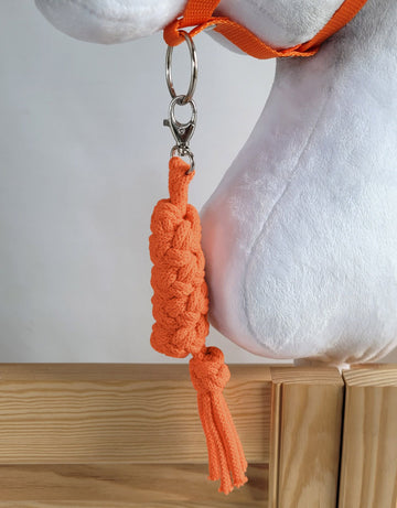 Tuigje voor Hobby Paard - halster - zacht katoen, geen schuurplekken, oranje