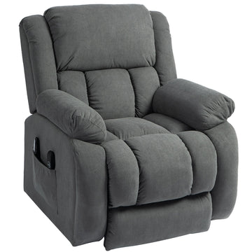 Elektrische relaxfauteuil met massage en warmte | Kleur: Grijs | Afmetingen: 93x104x100 cm