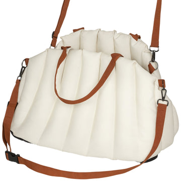Hondendraagtas voor honden tot 5 kg - Autostoel | Kleur: Wit | Afmetingen: 30x50x31 cm