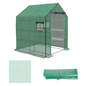 Vervangingshoes voor tuinkas - Kaskap | Kleur: Groen | Afmetingen: 140x143x190 cm