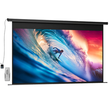 Elektrische beamerleinwand 120 inch 16:9 | Kleur: Zwart | Afmetingen: 8x297x183 cm