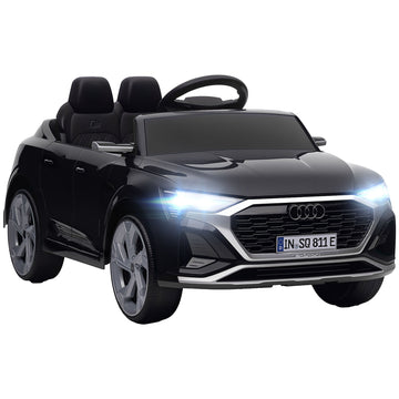 Audi Q8 elektrische kinderauto 12V met afstandsbediening | Kleur: Zwart | Afmetingen: 49.5x98x43 cm