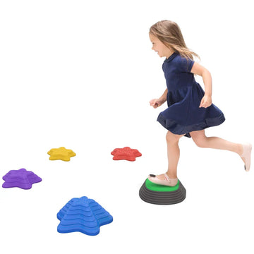 Balansstenen voor kinderen - 5-delige stapstenen | Kleur: Multicolor | Afmetingen: 23x23x4 cm