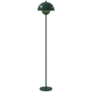 Vloerlamp met ronde kap en voetschakelaar | Kleur: Groen | Afmetingen: 30x30x155 cm