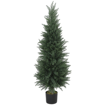 Kunstmatige cipresplant met 638 bladeren in pot | Kleur: Groen | Afmetingen: 40x40x120 cm