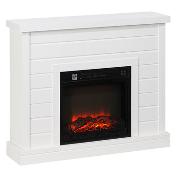 Elektrische haard met 3D-vlameffect en timer | Kleur: Wit | Afmetingen: 22x96,5x81,7 cm
