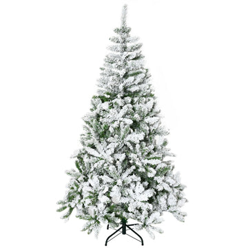 Kunstkerstboom met sneeuw, 180 cm, 750 tips | Kleur: Groen/Wit | Afmetingen: 105x105x180 cm