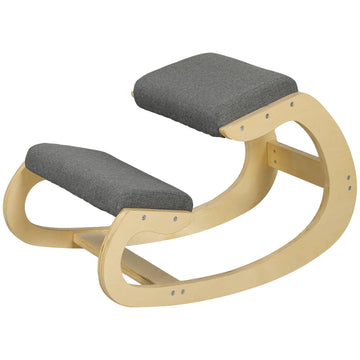 Ergonomische kniestoel | Kleur: Grijs-bruin | Afmetingen: 54.5x85x54 cm