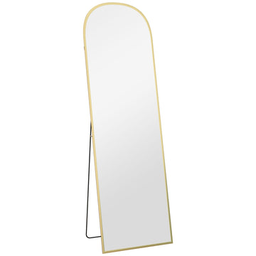 Staande spiegel - Ganz lichaamspiegel | Kleur: Goud | Afmetingen: 50x1,5x161,5 cm